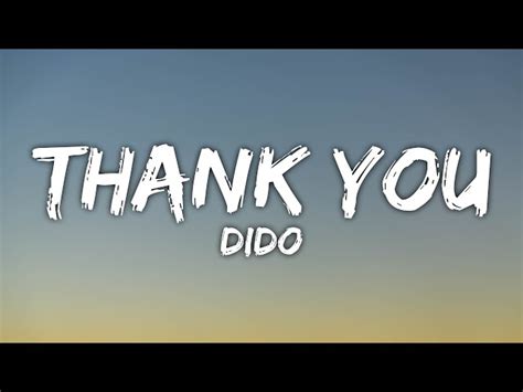 dido thank you meaning|thank you dido song meaning.